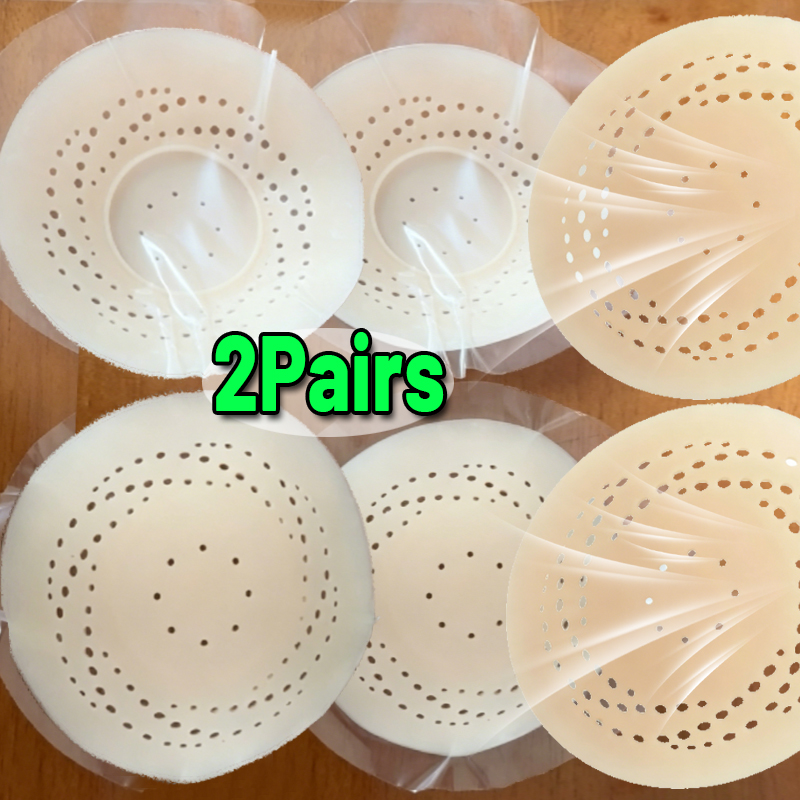 Silicone Bra Adhesive - Wiederverwendbare Atmungsaktive Nippelabdeckung Anti-Konvex-Silikon-Brustpolster Unsichtbarer Nahtloser