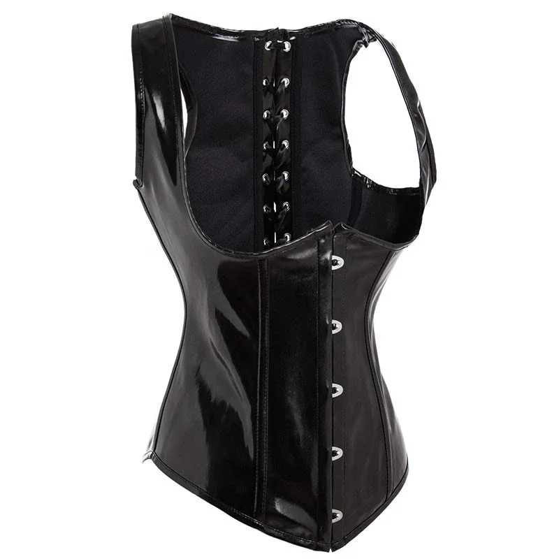 Schwarzes PU-Lederkorsett Goth – Corset Waist Cinch Bewertung und Preis