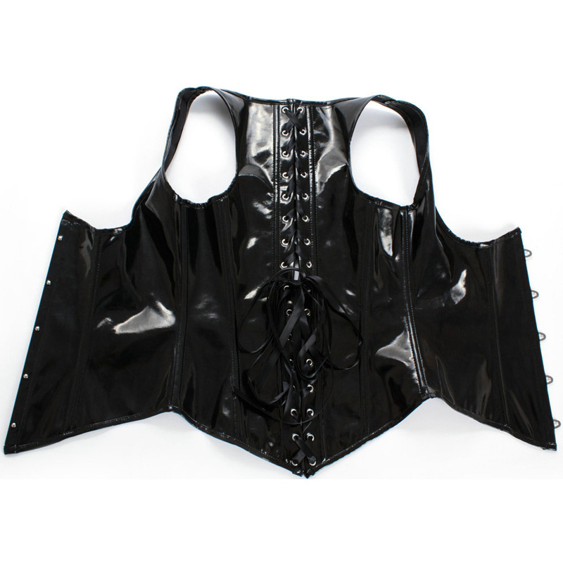 Schwarzes PU-Lederkorsett Goth – Corset Waist Cinch Bewertung und Preis